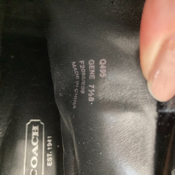 Coach black leather Gene ankle boots / booties, silver hardware, heels, buckles - Picture 9 of 9